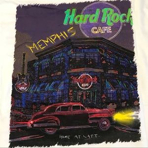 Vintage 90s Hard Rock Cafe Memphis Tee Shirt M USA